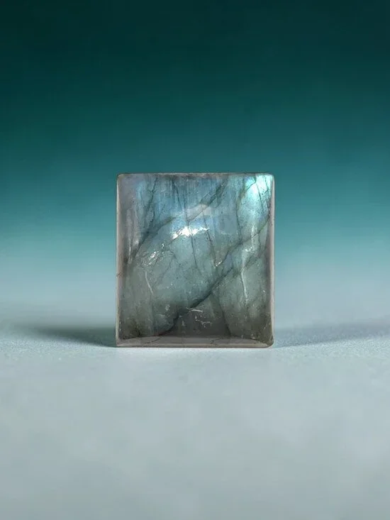 39.82 Carat Square Cabochon Labradorite Gemstone - Live Show Listing - Picture 1 of 2